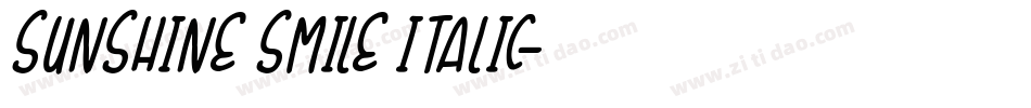Sunshine Smile Italic字体转换